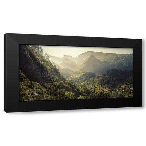 Land of the Hobbits Black Modern Wood Framed Art Print with Double Matting by Podt, Martin