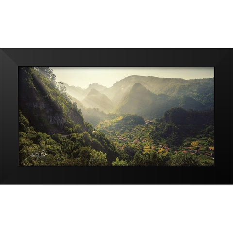 Land of the Hobbits Black Modern Wood Framed Art Print by Podt, Martin