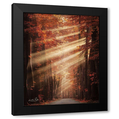 Ladies in Red Black Modern Wood Framed Art Print with Double Matting by Podt, Martin