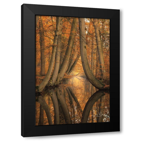 The Bent Ones Black Modern Wood Framed Art Print by Podt, Martin