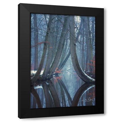 The Bent Ones - Winter Version Black Modern Wood Framed Art Print by Podt, Martin