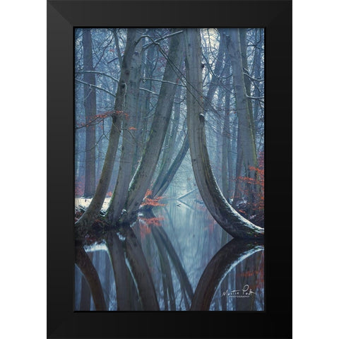 The Bent Ones - Winter Version Black Modern Wood Framed Art Print by Podt, Martin