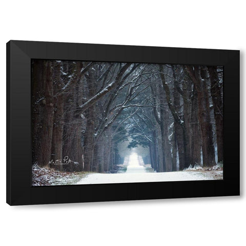 Cold Road Black Modern Wood Framed Art Print by Podt, Martin