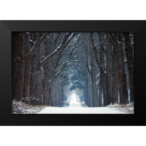 Cold Road Black Modern Wood Framed Art Print by Podt, Martin
