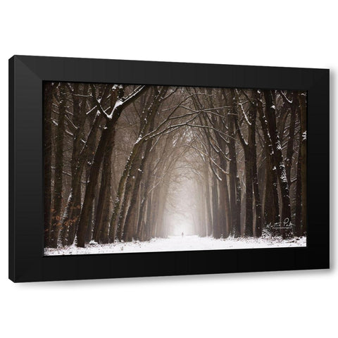 Lochem in Winter Black Modern Wood Framed Art Print with Double Matting by Podt, Martin