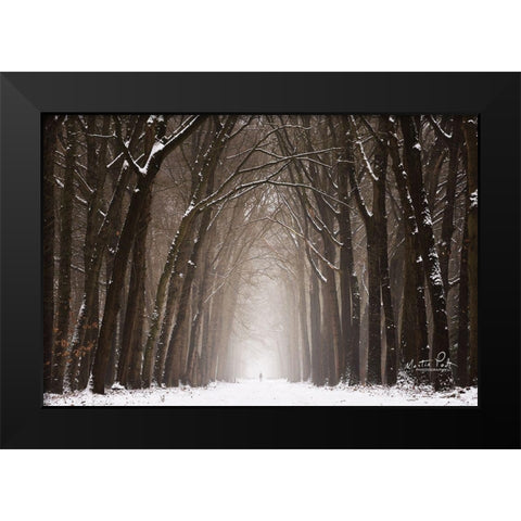 Lochem in Winter Black Modern Wood Framed Art Print by Podt, Martin