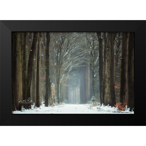 Winer Alley Black Modern Wood Framed Art Print by Podt, Martin
