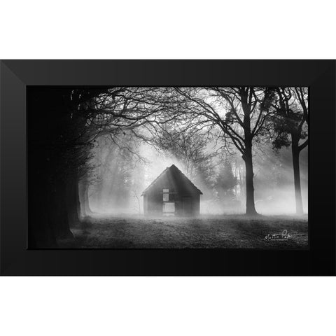 The Shed Black Modern Wood Framed Art Print by Podt, Martin