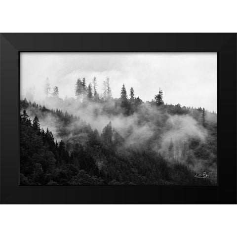 Covered by Clouds Black Modern Wood Framed Art Print by Podt, Martin