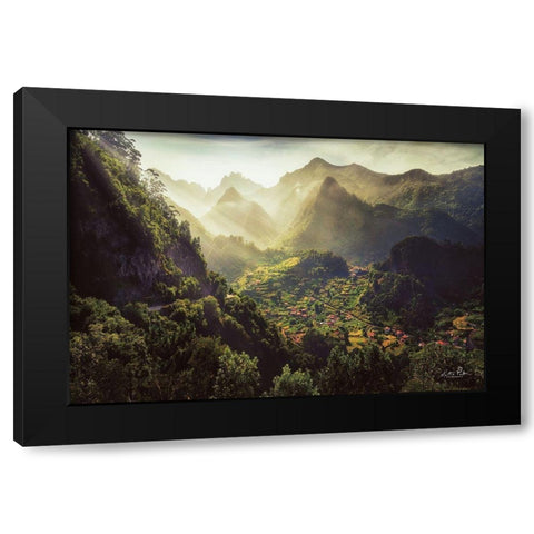 Land of the Hobbits Black Modern Wood Framed Art Print by Podt, Martin