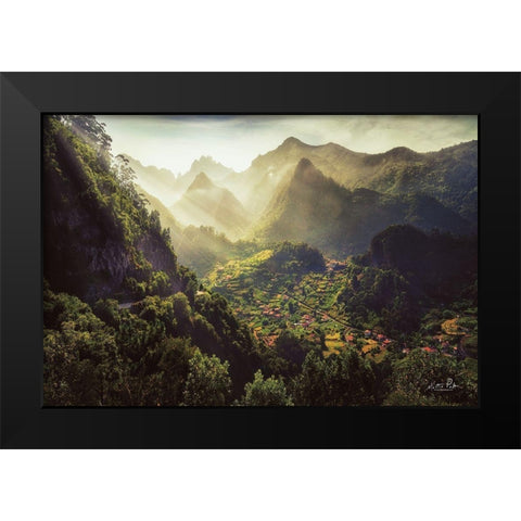 Land of the Hobbits Black Modern Wood Framed Art Print by Podt, Martin