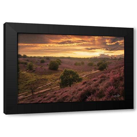 Just a Sunset in the Netherlands Black Modern Wood Framed Art Print by Podt, Martin