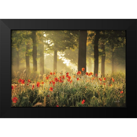 The Poppy Forest Black Modern Wood Framed Art Print by Podt, Martin