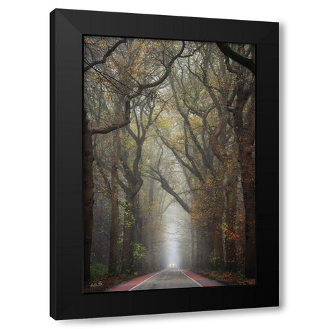 Tiny Car    Black Modern Wood Framed Art Print with Double Matting by Podt, Martin