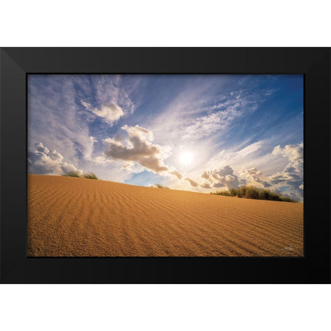 Sandy Perspective Black Modern Wood Framed Art Print by Podt, Martin