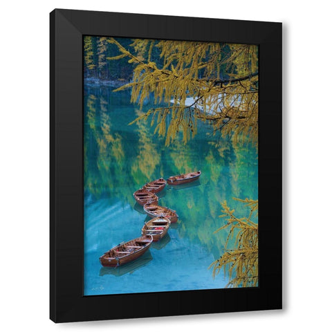 S Curve Black Modern Wood Framed Art Print with Double Matting by Podt, Martin