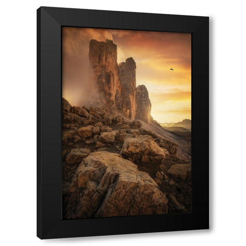 Italian Drama  Black Modern Wood Framed Art Print with Double Matting by Podt, Martin