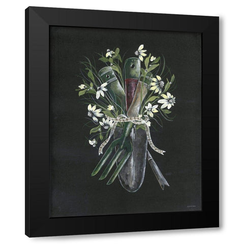 Get Your Hands Dirty Black Modern Wood Framed Art Print with Double Matting by Norkus, Julie