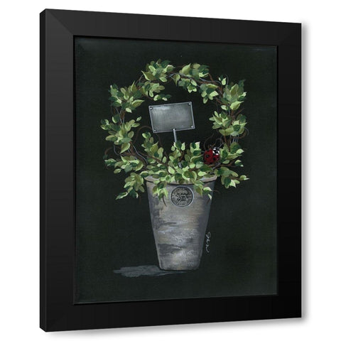 Good Luck Topiary Black Modern Wood Framed Art Print by Norkus, Julie