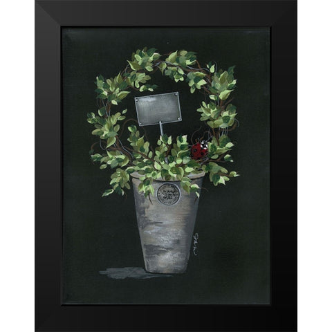 Good Luck Topiary Black Modern Wood Framed Art Print by Norkus, Julie