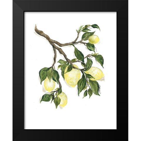 Squeeze the Day Black Modern Wood Framed Art Print by Norkus, Julie