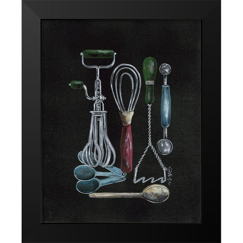 Stir Up Things Black Modern Wood Framed Art Print by Norkus, Julie