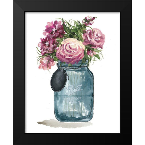 Stop to Smell the Flowers Black Modern Wood Framed Art Print by Norkus, Julie