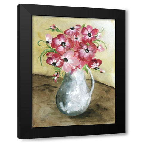 Poppy Pitcher Black Modern Wood Framed Art Print with Double Matting by Norkus, Julie