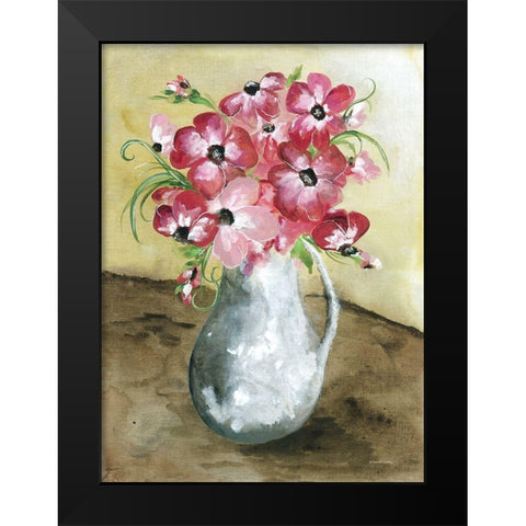 Poppy Pitcher Black Modern Wood Framed Art Print by Norkus, Julie
