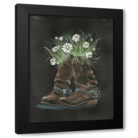 Giddy Up Black Modern Wood Framed Art Print by Norkus, Julie