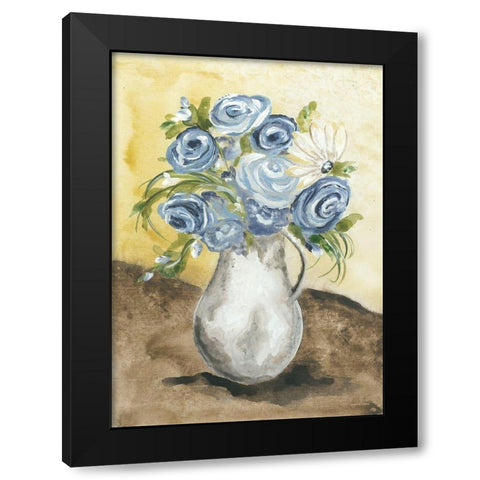 Sunny Day Flowers Black Modern Wood Framed Art Print by Norkus, Julie