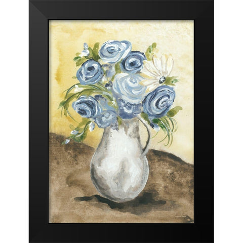 Sunny Day Flowers Black Modern Wood Framed Art Print by Norkus, Julie