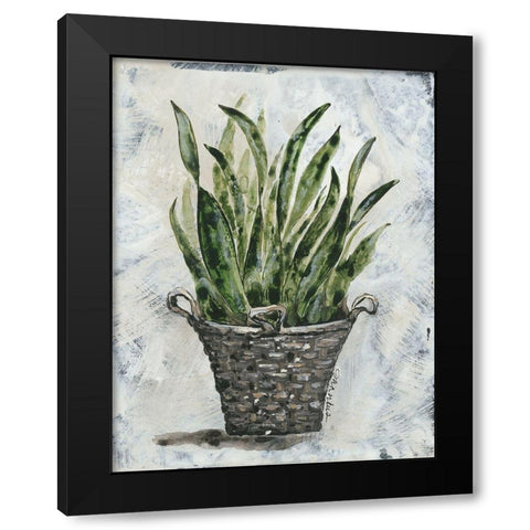 Snake Basket Black Modern Wood Framed Art Print with Double Matting by Norkus, Julie