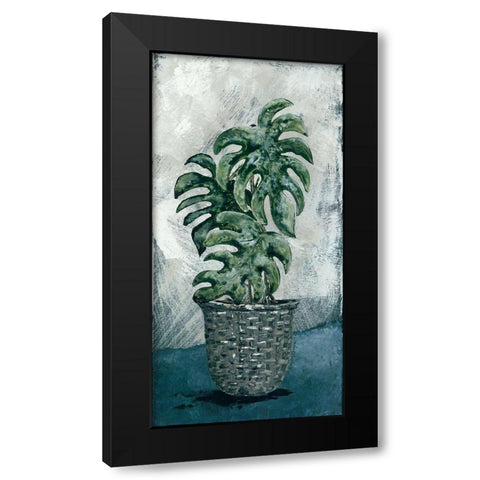 Boho Monstera Black Modern Wood Framed Art Print by Norkus, Julie