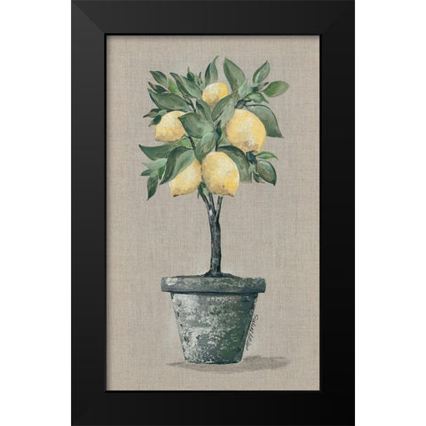 Lemon Tree Black Modern Wood Framed Art Print by Norkus, Julie
