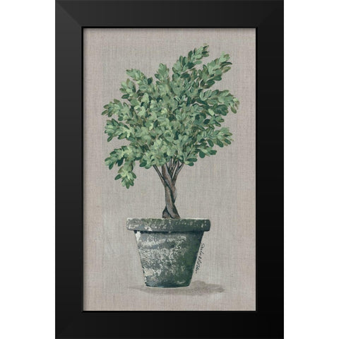 Asymmetrical Topiary Black Modern Wood Framed Art Print by Norkus, Julie
