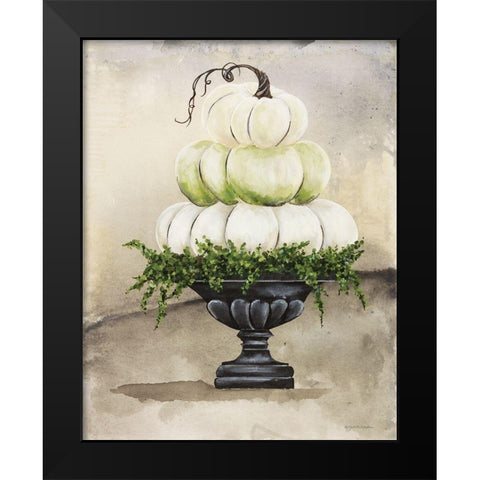 Triple Pumpkin Urn Black Modern Wood Framed Art Print by Norkus, Julie