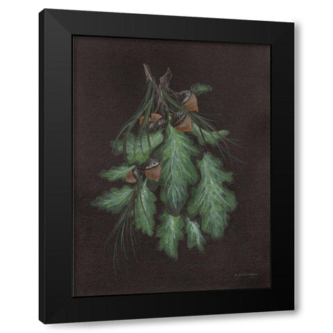 Oak and Acorn Black Modern Wood Framed Art Print by Norkus, Julie