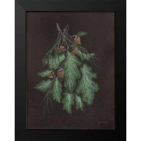 Oak and Acorn Black Modern Wood Framed Art Print by Norkus, Julie