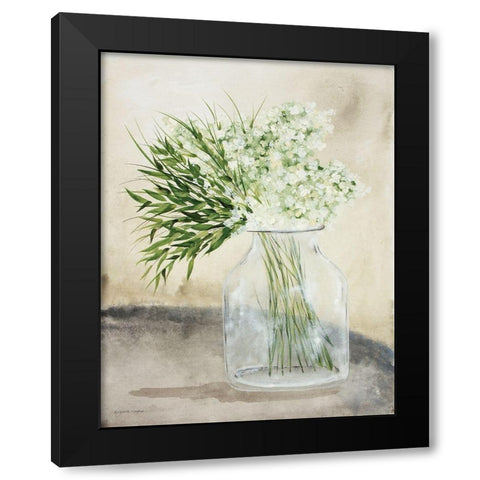 Simple Hydrangea Black Modern Wood Framed Art Print by Norkus, Julie
