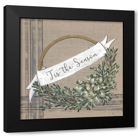 Tis the Season Black Modern Wood Framed Art Print by Norkus, Julie