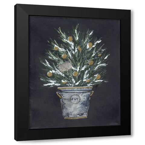 Winter Greens Bucket of Joy Black Modern Wood Framed Art Print with Double Matting by Norkus, Julie