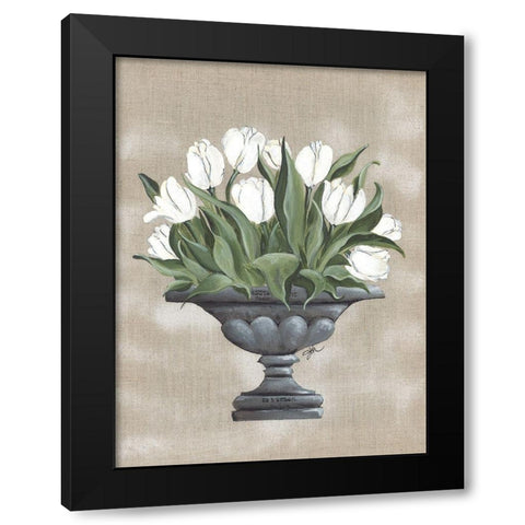 Tulip Urn Black Modern Wood Framed Art Print with Double Matting by Norkus, Julie