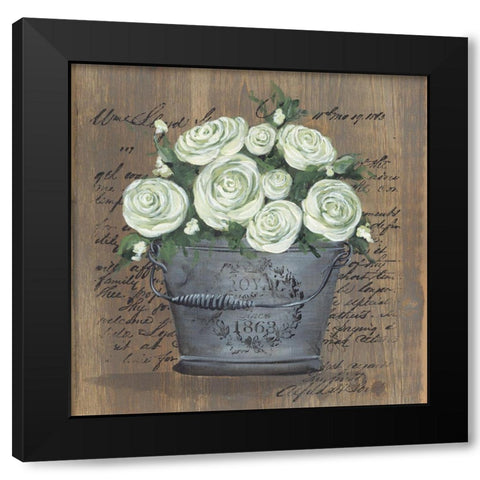 Heavenly Roses Black Modern Wood Framed Art Print with Double Matting by Norkus, Julie