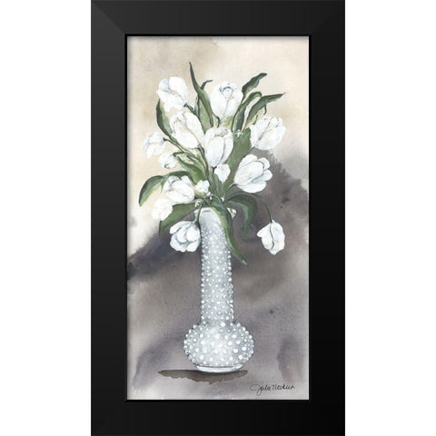 Hobnail Tulips Black Modern Wood Framed Art Print by Norkus, Julie