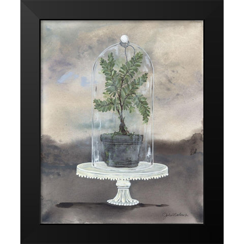 Cloche Fern Black Modern Wood Framed Art Print by Norkus, Julie
