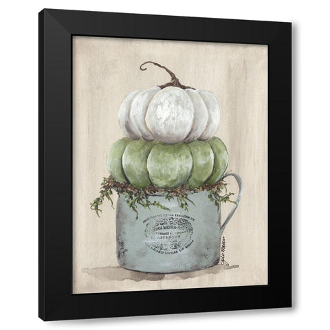 Enamelware with Pumpkin Black Modern Wood Framed Art Print by Norkus, Julie