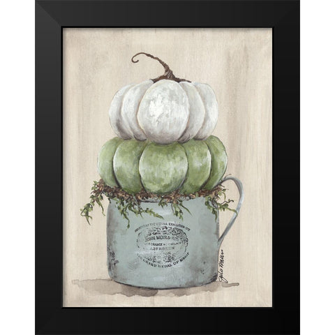 Enamelware with Pumpkin Black Modern Wood Framed Art Print by Norkus, Julie
