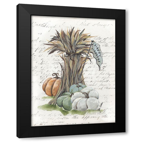 Happy Harvest Corn Stalk Black Modern Wood Framed Art Print by Norkus, Julie