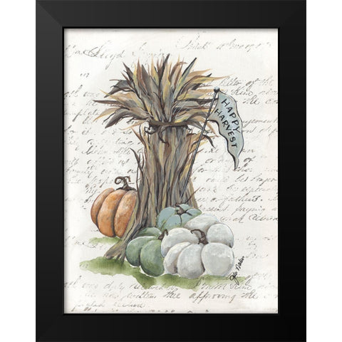 Happy Harvest Corn Stalk Black Modern Wood Framed Art Print by Norkus, Julie